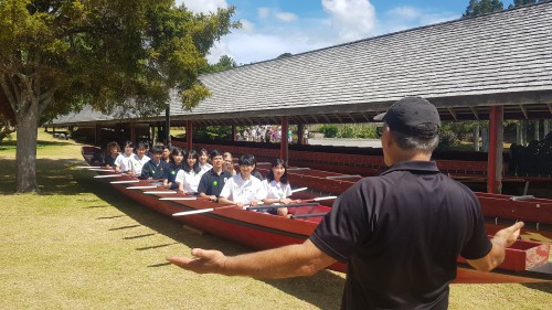 International students Waitangi Treaty Grounds